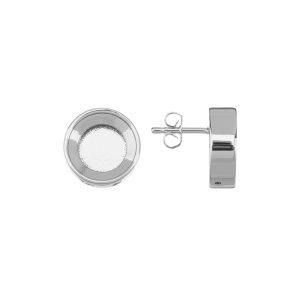 Пуссеты-оправы Crystalbird для 1122 Rivoli 12 мм, родий (#CBBS-02)