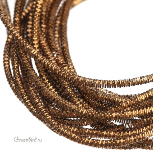 Канитель трунцал 1,2 мм, античное золото (KAN4976)
