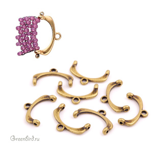 CYMBAL Концевик "Fres" для бисера 11/0, ант. латунь, 1 шт. (#M11-012206-AB)