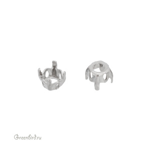 1088 Оправа для ювелирного кристалла Chaton SS22, белая бронза