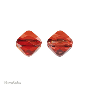 Swarovski 5054 Бусина Мини Ромб 6 мм, красная магма (#001REDM), 1 шт.