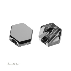 Swarovski 5060 Бусина Шип-Гексагон 5,5 мм, серебряная ночь (#001SINI), 1 шт.