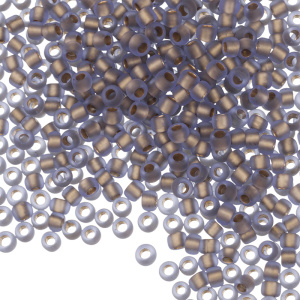 Бисер TOHO Round 8/0, внутренняя позолота матовый, Light Sapphire (#997F)