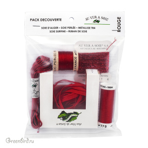Набор ниток AVAS с шелковой лентой, Rouge Набор ниток AVAS с шелковой лентой, Rouge