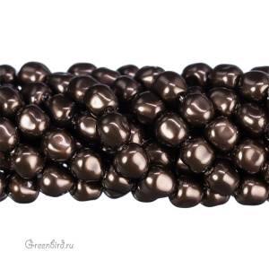 Жемчуг барочный 6 мм #5840 Deep Brown (#414)