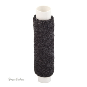 Металлизированная нить AVAS B1F, черный, 100 м (#005)