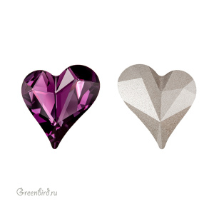 Swarovski 4809 Асимметричное сердце 17x15,5 мм, аметист (#204), 1 шт.
