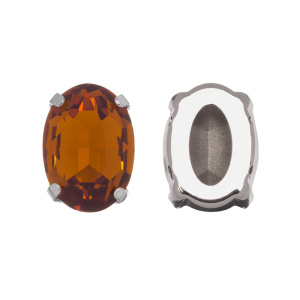 Crystalbird 4120 ÐÐ²Ð°Ð» 14x10 Ð¼Ð¼ Ð² Ð¾Ð¿ÑÐ°Ð²Ðµ, ÑÐ¾Ð´Ð¸Ð¹, ÑÐ¾Ð¿Ð°Ð· (#K203), 1 ÑÑ.