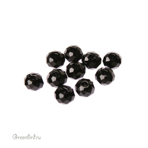 Swarovski 5040 Бусина Бриолетт 4х3 мм, черный (#280), 1 шт.