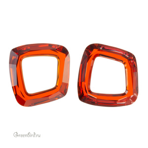 Swarovski 4437 Космик Квадрат 20 мм, красная магма (#001REDM), 1 шт.