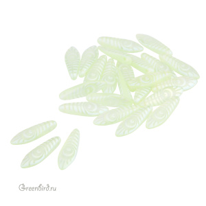 Glass Daggers 5x16mm, Yellow Transparent Lsr Matte Eye, 1 шт. (#80130/28773E)