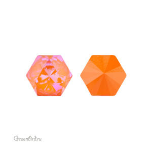 Swarovski 4699 Призматический гексагон 6x6,9 мм, оранжевое сияние делайт (#001L146D), 1 шт.