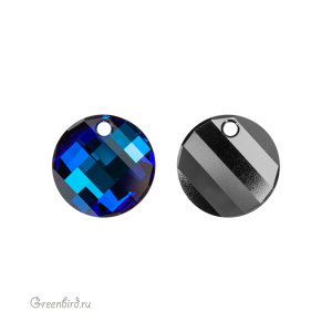 Swarovski 6621 подвеска Твист 18 мм, бермуда синий (#001BB)