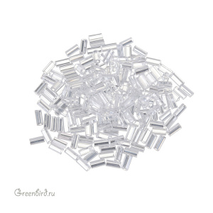 Винтажный стеклярус 4 мм, Crystal 2 (#510)