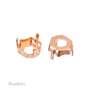 4683 Оправа для Thin Hexagon Fancy Stone 7,8х8,7 мм, томпак
