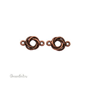 JBB Коннектор "Витой круг", ант. медь (JB-7391)