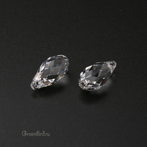 6010 подвеска Briolette Pendant 13x6,5mm – Crystal (#001)