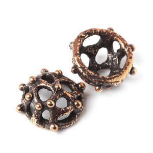 "Зима", чашечка-коннектор, ант. бронза, 1 шт. (#1210)