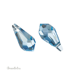 Swarovski 6000 подвеска Капля 11x5,5 мм, аквамарин (#202), 1 шт.