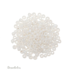 Винтажный бисер круглый 8/0, Opal Off White (#26)