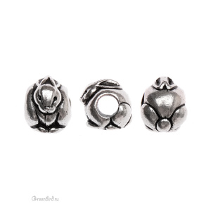 Бусина EURO "Заяц", ант. серебро, 1 шт. (#TC-5774)