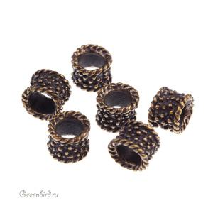 "Время рыцарей", бусина, ант. латунь, 1 шт. (#Л13103)