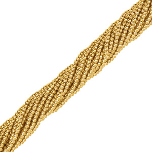 Бусины Геметин 2,5 мм, круглые, цвет: латунь, нить (#SV-HMT-124)