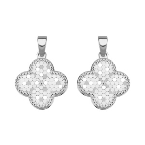 Подвеска "Четырехлистник", цв. родий, 1 шт. (#SV1701-Pendant-161R)