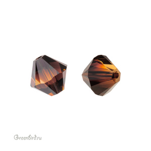 Swarovski 5328 Биконус 8 мм, топазовый градиент (#722), 1 шт.