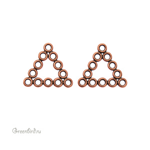 JBB Коннектор "Треугольник", ант. медь (JB-7358)