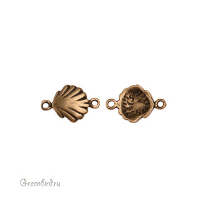 JBB Коннектор "Ракушка", ант. латунь (JB-7378)