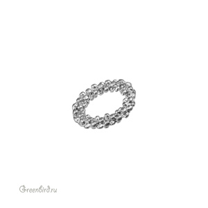 Коннектор-кольцо "Венок" 11,9х16 мм, матовый родий, 1 шт. (9M597), Корея