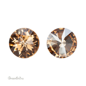 Swarovski 1401 Роза круглый 10 мм, светлый колорадский топаз сияющий (#246IGNIT), 1 шт.