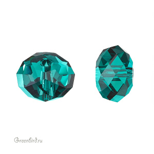 Swarovski 5040 Бусина Бриолетт 8х5 мм, изумруд (#205), 1 шт.