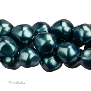 Swarovski 5841 Жемчуг барочный круглый 12 мм, иризирующий зеленый таити (#2004), 1 шт.