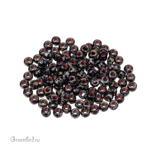 Бисер чешский Matubo цилиндрический 7/0, Jet/Picasso (#T23980), 5 г