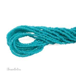 Бисер граненый Preciosa Charlotte Cut 13/0, Turquoise Green (#63130)