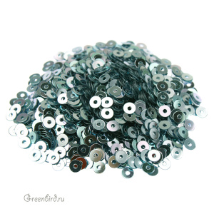 Пайетки 3мм плоские Blue (#6015)