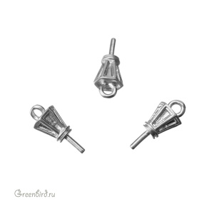 Компонент для вклеивания жемчуга, матовый родий, 1 шт. (9M1451), Корея