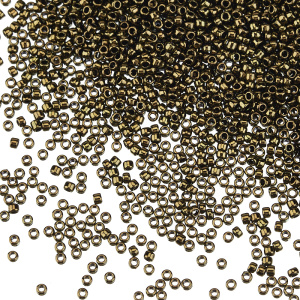 Бисер TOHO Round 15/0 золотой глянец (#422), 10 г