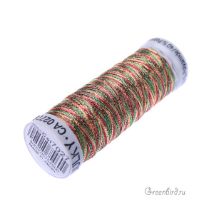 Металлизированная нить Gutermann, красный/золотой/зеленый (#7027)