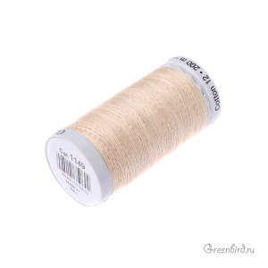 Нить Gutermann для вязания Cotton 12, насыщенный серо-бежевый (#1149)