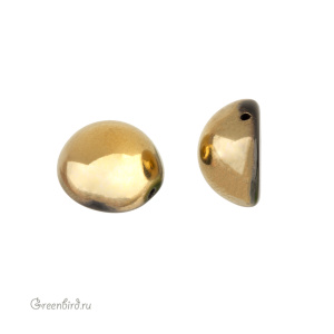 Dome Beads 12x7mm, Jet/Full Amber, 1 шт. (#23980/26441)