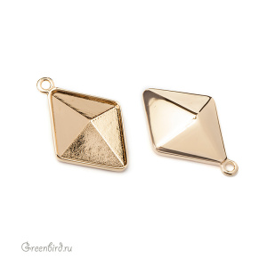 4929 Оправа-подвеска для Tilted Spike 14х10,5 мм, золото