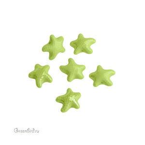 Бусина керамика "Морская звезда" 17х20 мм, зеленый, 1 шт. (#SVA-CRM-10)