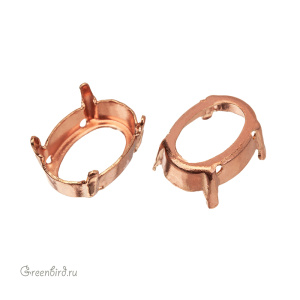 4120 Оправа для ювелирного кристалла Oval FS 14х10 мм, томпак