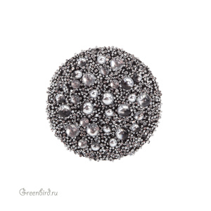 890056 Кристальная ткань Galuchat 30 мм – Black/Comet Argent Light (#012/001CAL)