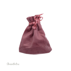 Бархатный мешочек 7х9см, Dusty rose (#BAG-002)