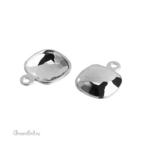 4483 Оправа-подвеска для Thin Cushion Fancy Stone 8 мм, томпак/родий