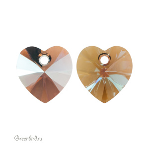 Swarovski 6228 подвеска Сердце 10 мм, черный алмаз с мерцанием (#215SHIM), 1 шт.